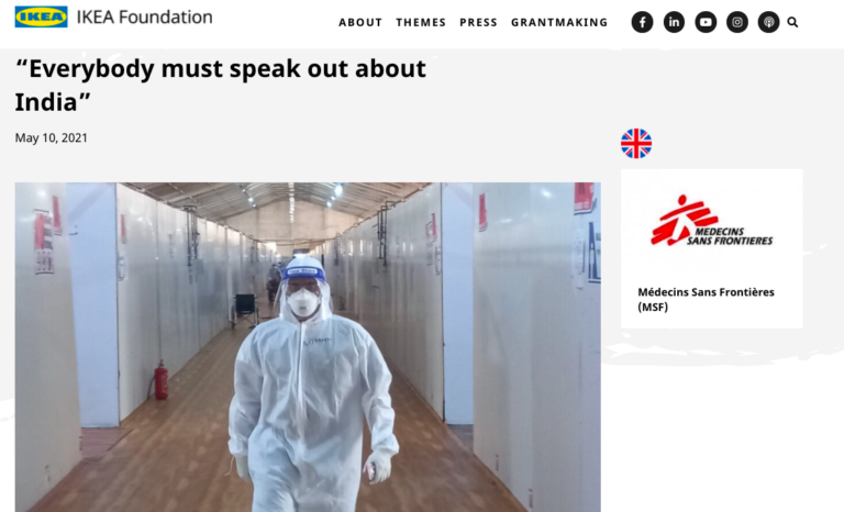 IKEA dona 3 millones de euros a Médicos Sin Fronteras