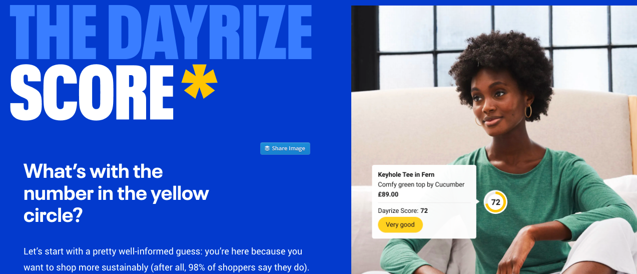 Supermercado online que permite comparar fácilmente que tan sustentables son los productos