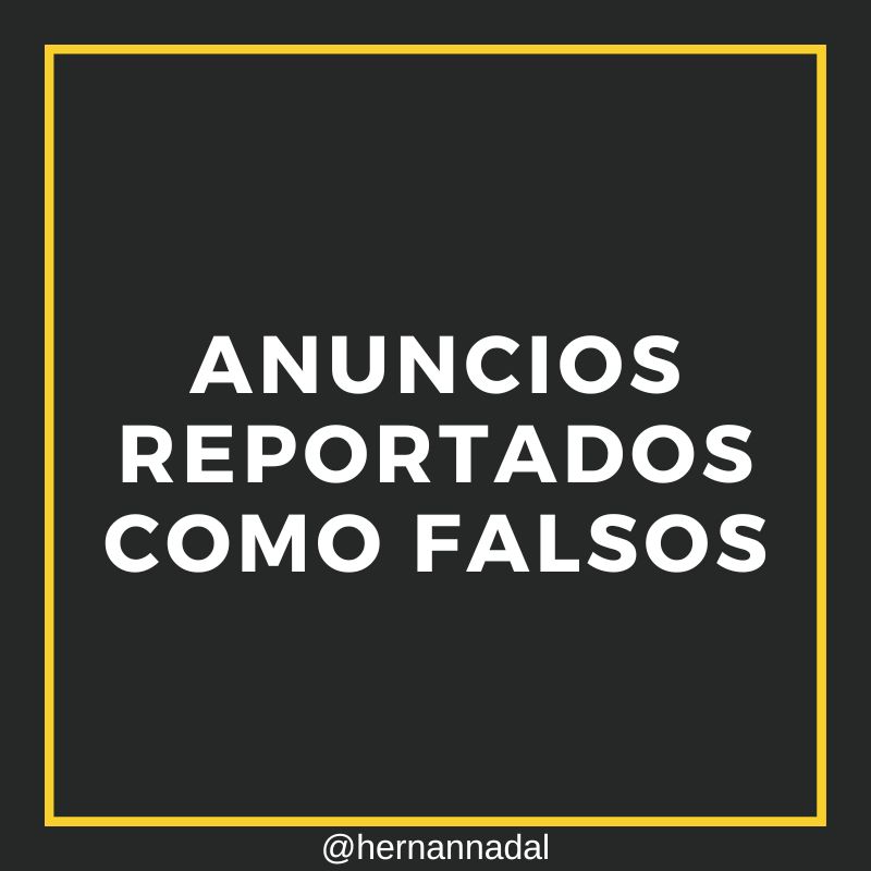 anuncios de ongs reportados como falsos