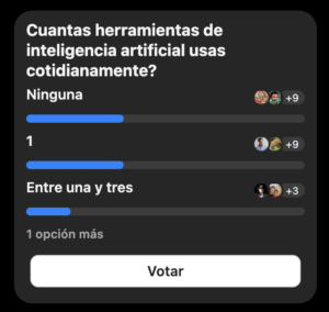 Encuesta sobre uso de inteligencia artificial